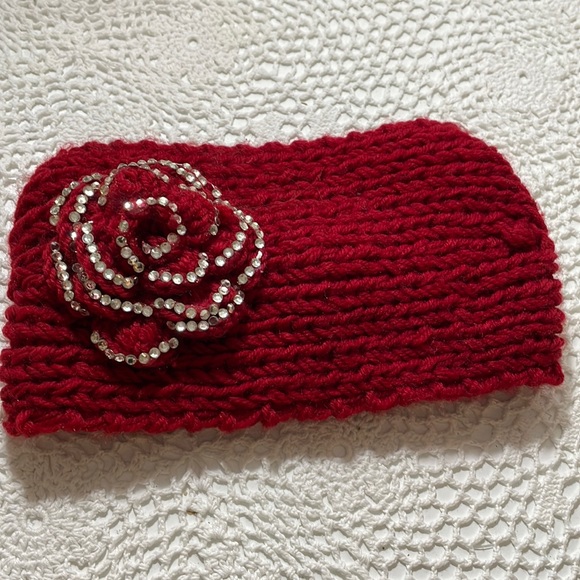 Bedazzled rose 🌹 accent headband NWT - Picture 1 of 5
